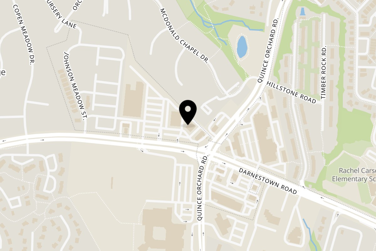 Map showing the location of Guapo's GO, Taquería & Charcoal Chicken Gaithersburg on 12211 Darnestown Rd in Gaithersburg